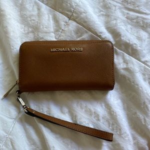 Michael Kors Tan Leather wristlet